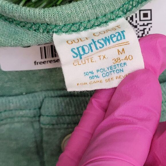 Vintage 80s Hyatt Henley Shirt Small 18x25 Two-Tone Crop USA - Picture 8 of 16